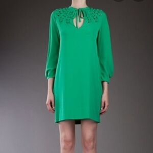 DVF emerald Green  silk dress